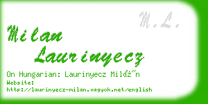 milan laurinyecz business card